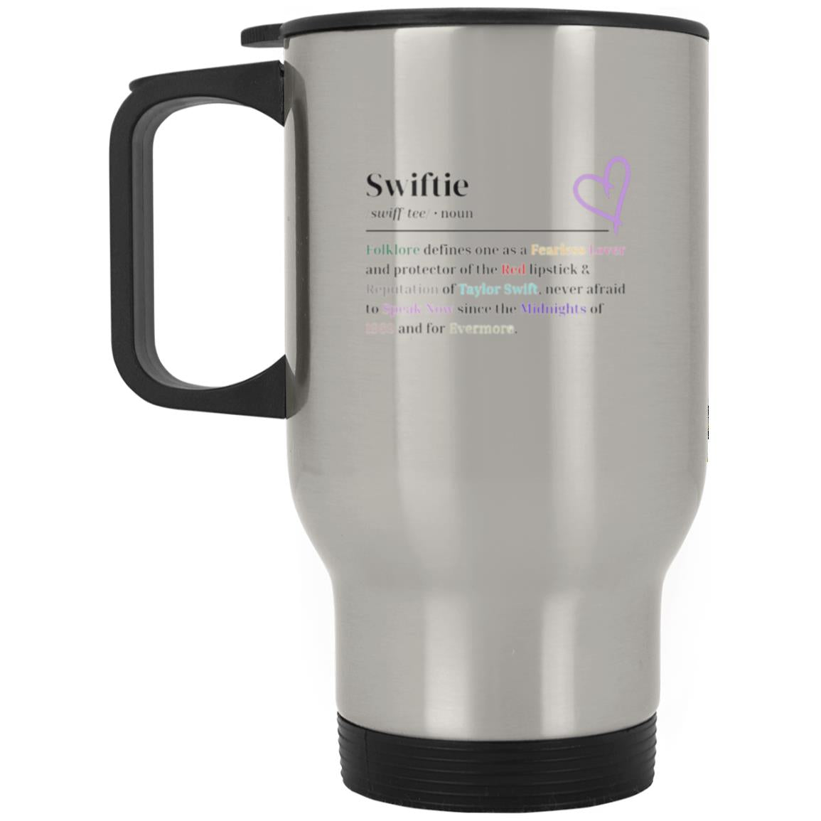 Swiftie  Silver Stainless Travel Mug