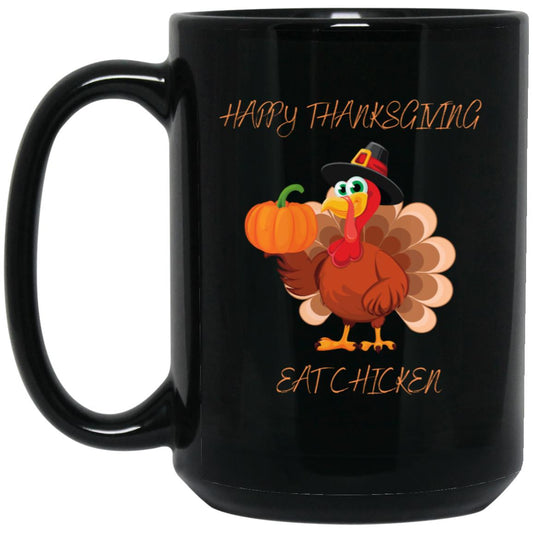 Happy Thanksgiving 15oz Black Mug