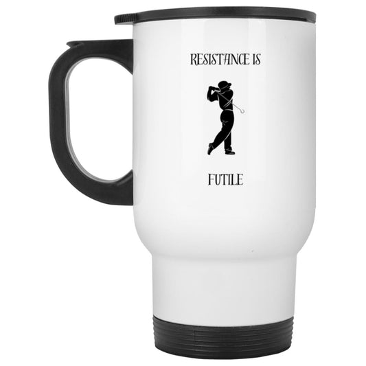 Resistance is Futile White Travel Mug