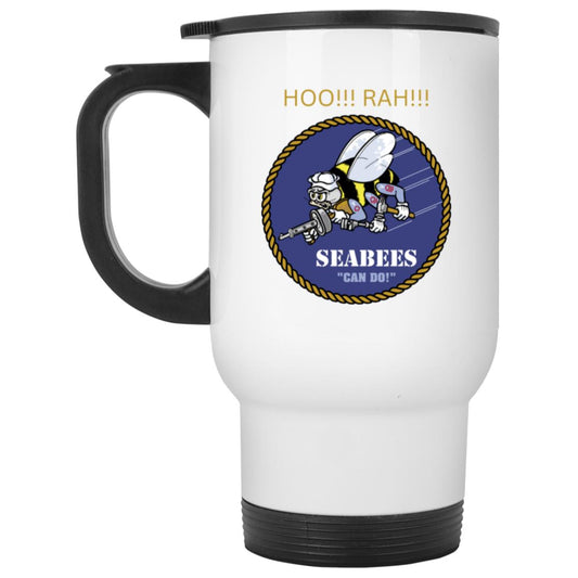 Seabee White Travel Mug