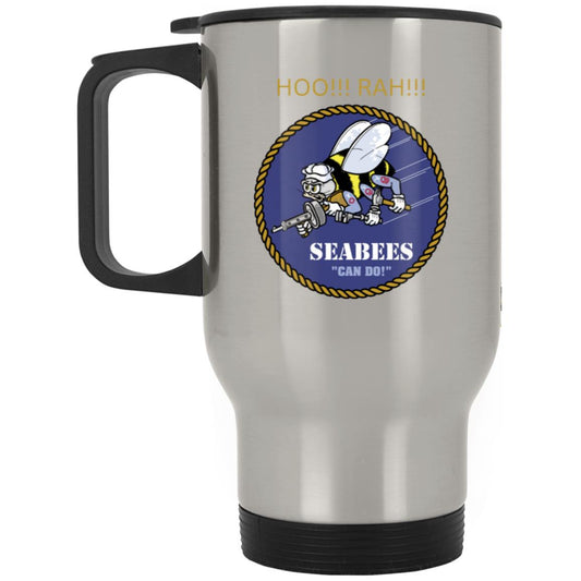 Seabee Silver Stainless Travel Mug