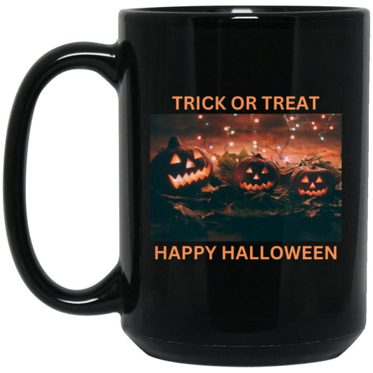 HAPPY HALLOWEEN 15oz Black Mug